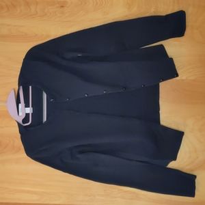 Loft black button down sweater